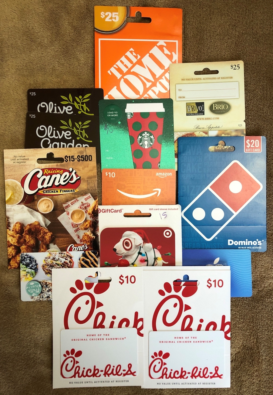 image with many gift cards